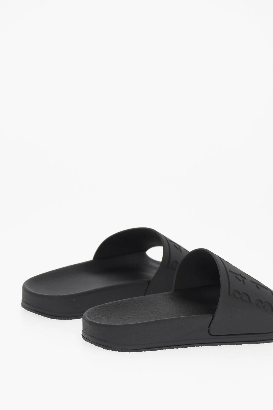 Maison Margiela Mm6 Solid Color Slides With Embossed Logo