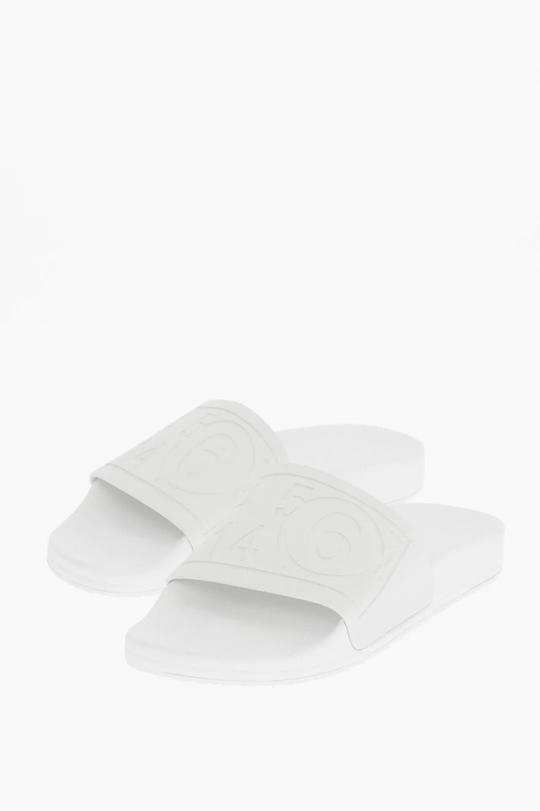 Maison Margiela Mm6 Solid Color Slides With Embossed Logo