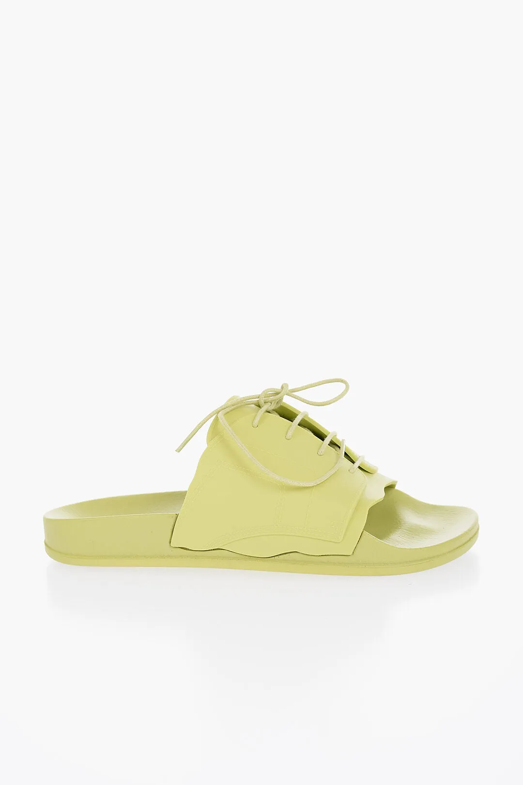 Maison Margiela Rubber Slides With Lace-Up Detail