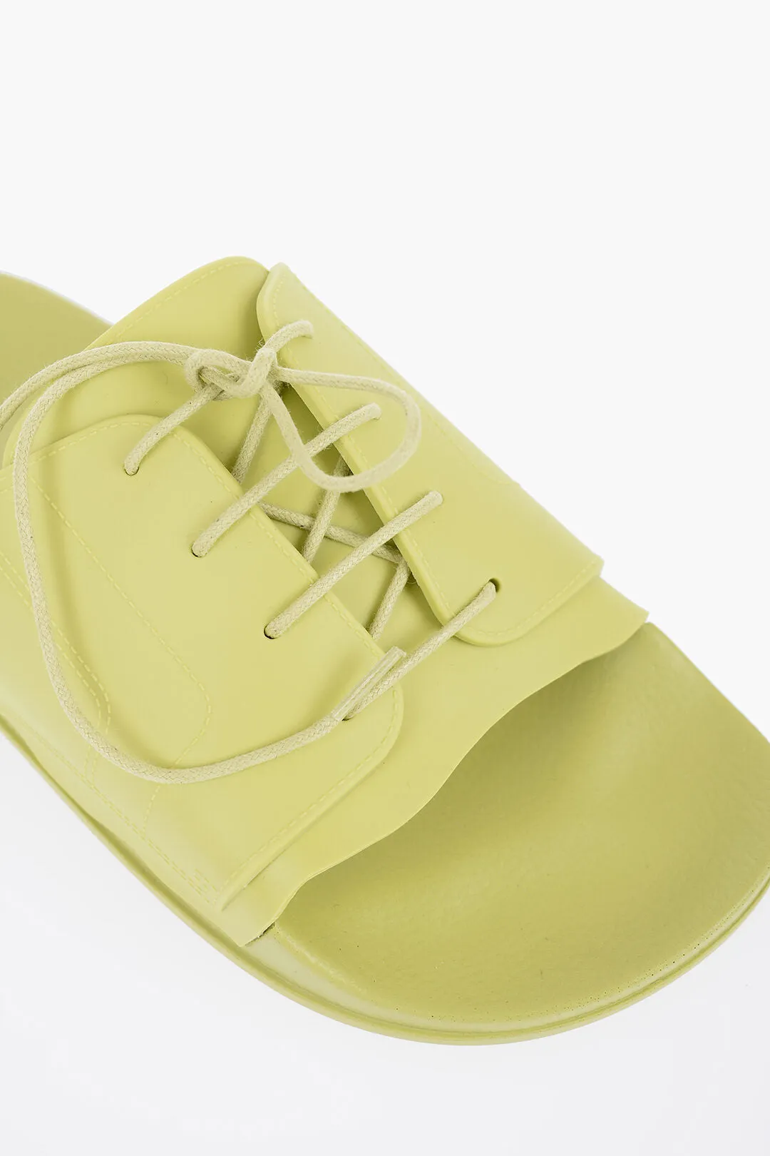 Maison Margiela Rubber Slides With Lace-Up Detail