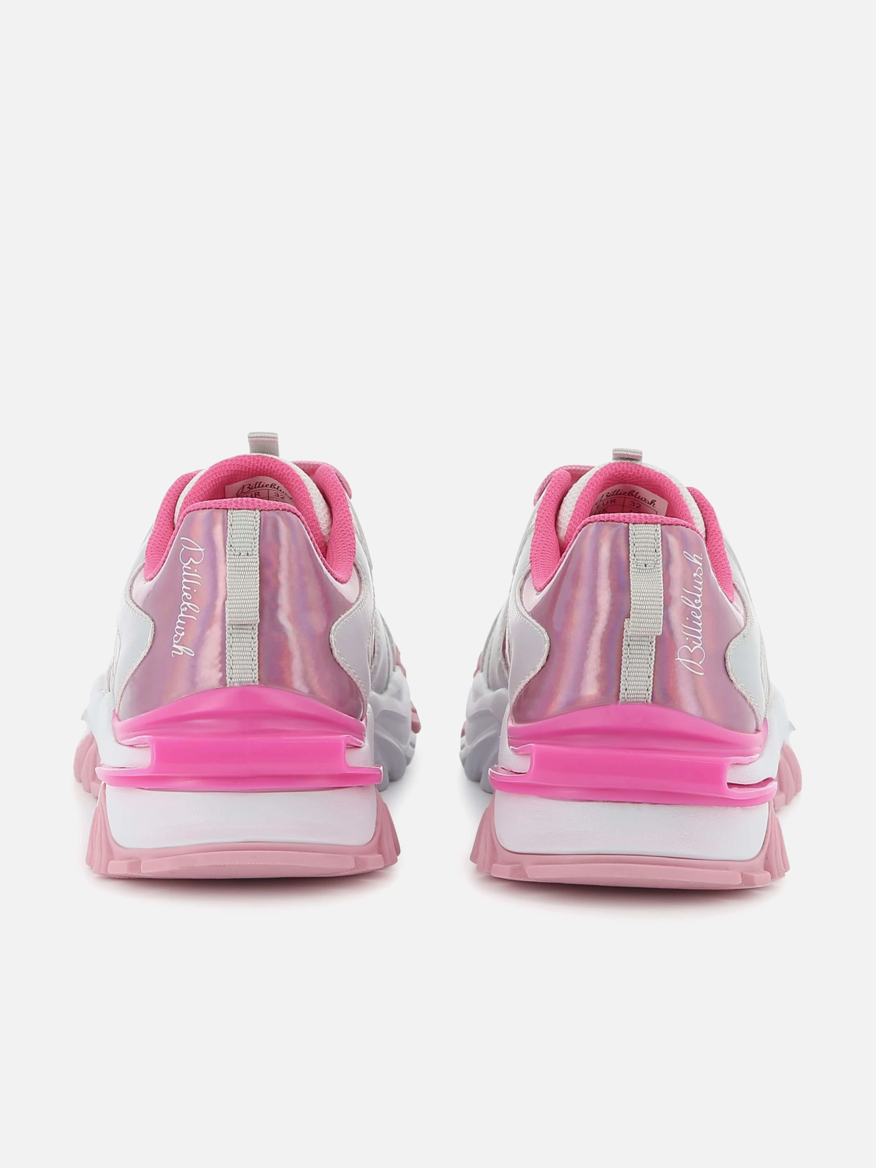 Looks That Wow Billieblush Girls Iridescent Athletic Trainers in White