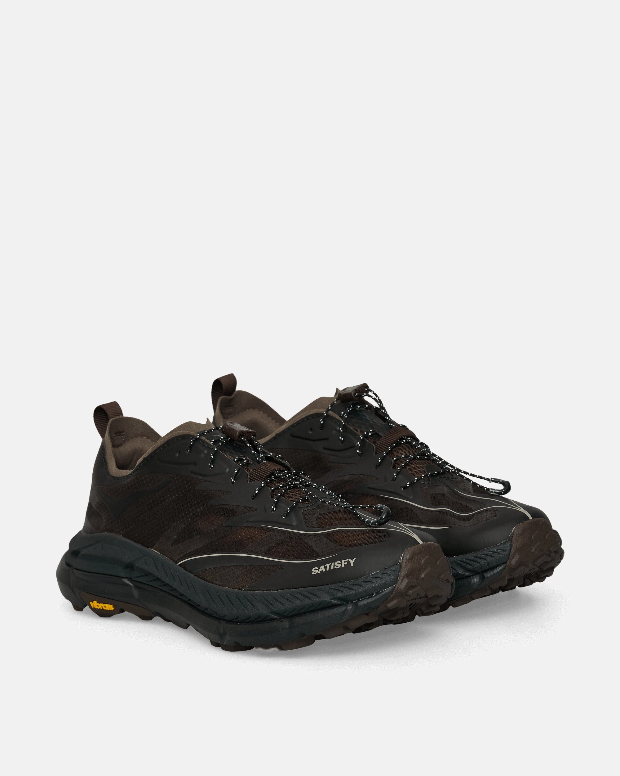 Patent Leather Satisfy Mafate Speed 4 Lite Sneakers Coffee Ergonomic & Efficient
