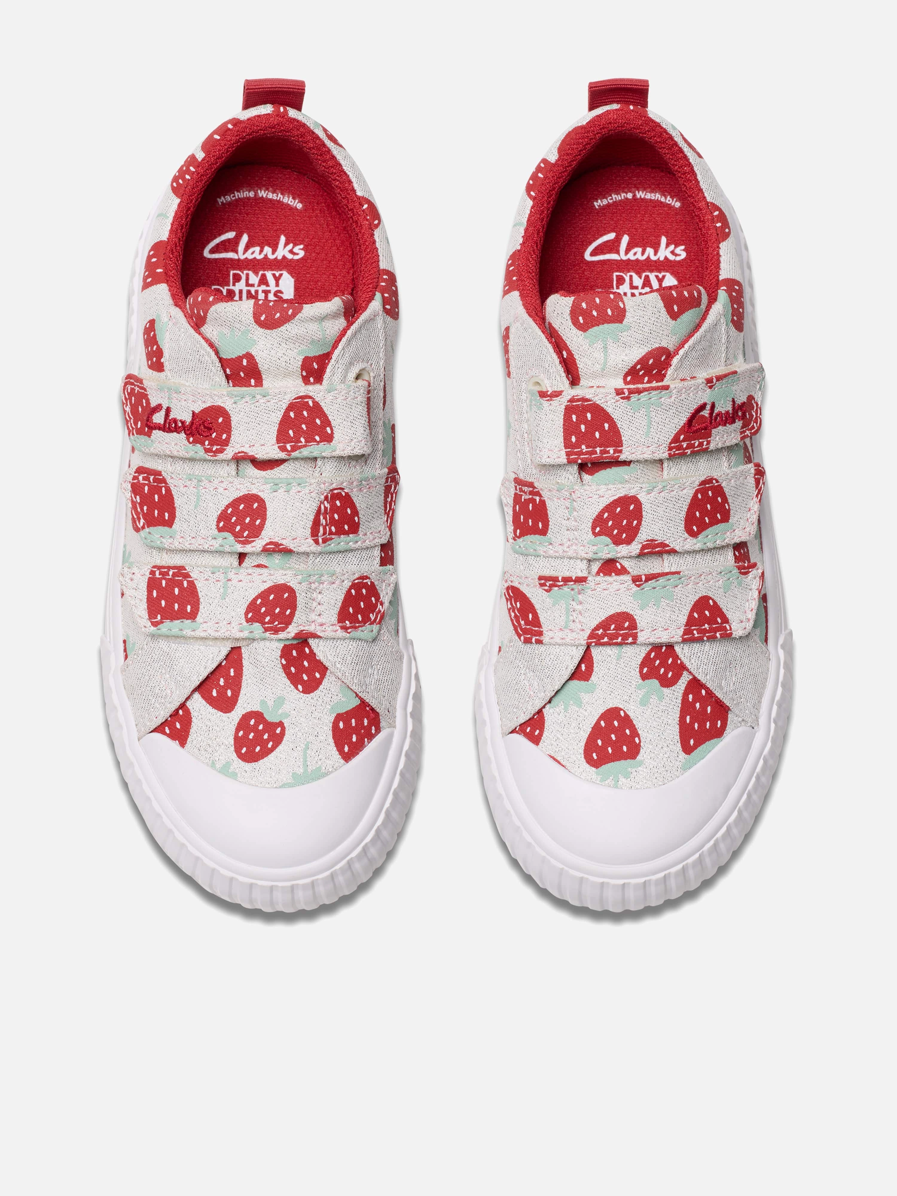 Felt, For Every Occasion Clarks Girls Foxing Fraise Trainers in Beige