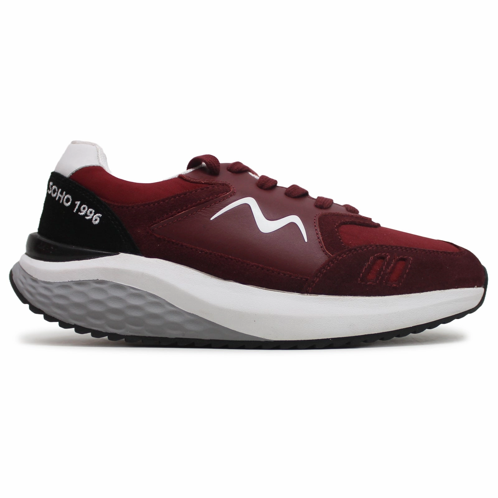 Travel-Friendly Member Special MBT Soho 1996 Leather Women's Jester Red Comfort Trainers Steal of a deal Embossed Leather