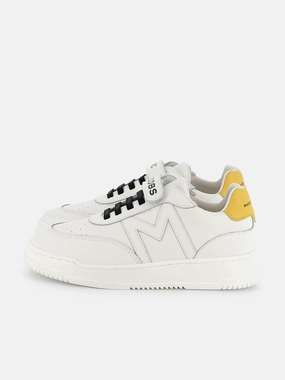 Men's style special Kids Leather Logo Trainers in White Pastel color offer Looks That Wow, Just Dropped, Pastel Pink Mini Handbag