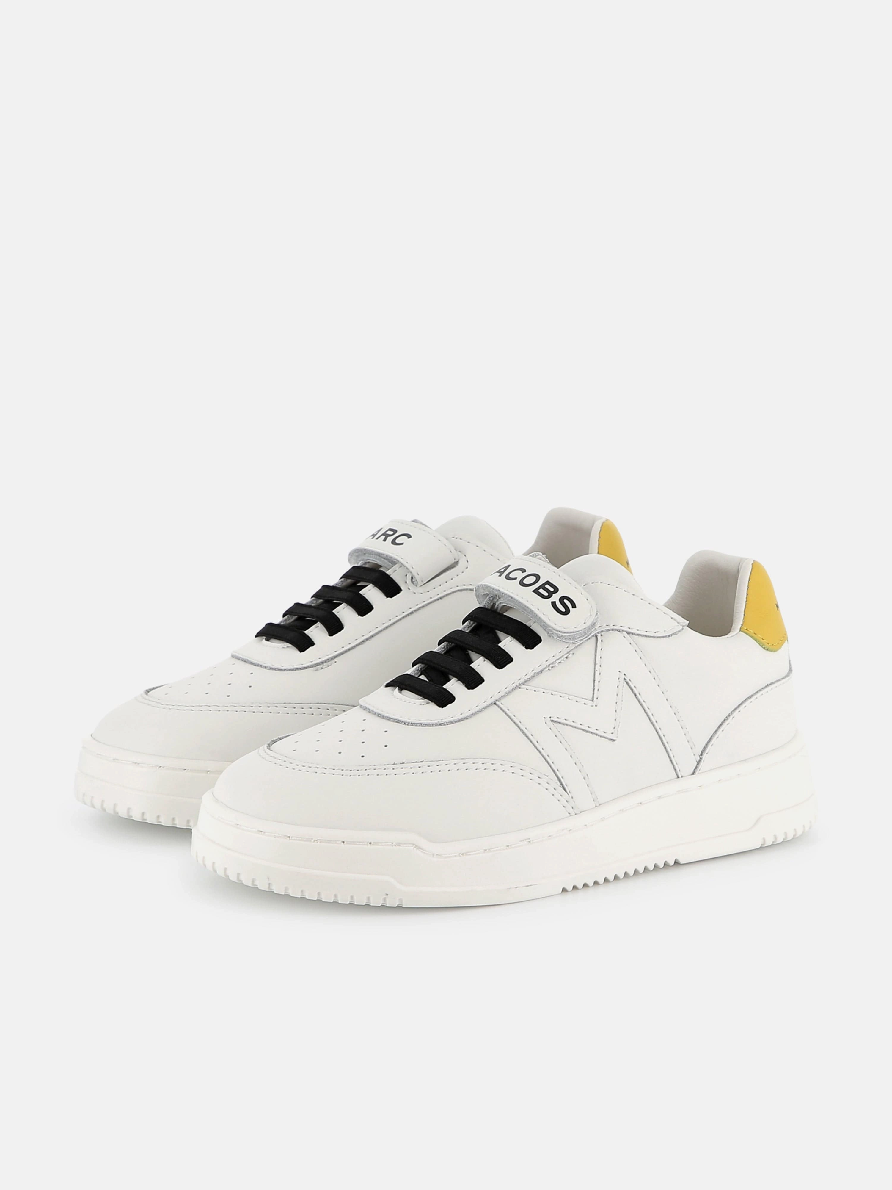 Kids Leather Logo Trainers in White Looks That Wow
