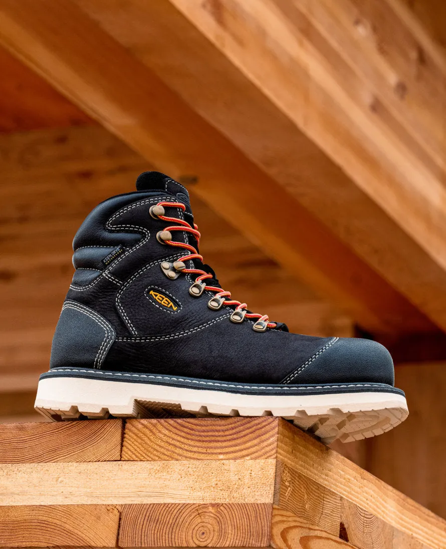 Men's Cincinnati  6" Waterproof 90 Heel Boot (Carbon Toe)  |  Black/Sandshell