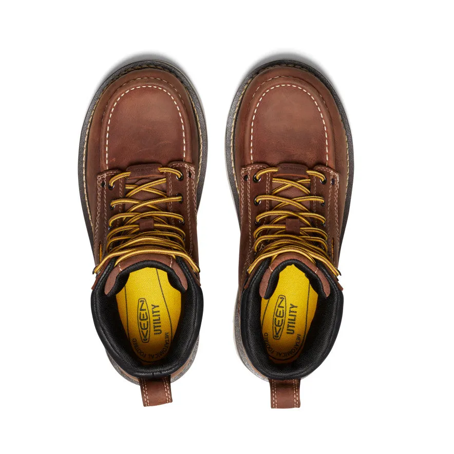 Men's Cincinnati 6" Waterproof 90 Heel Boot (Carbon Toe)  |  Tuscan Red/Sandshell