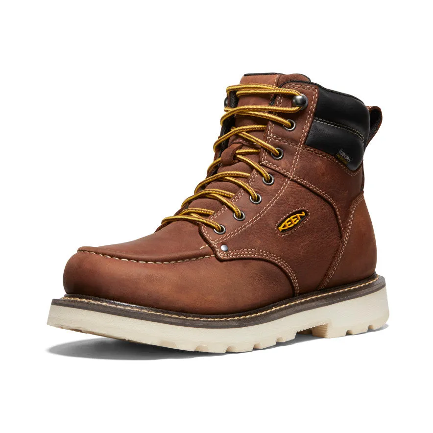 Men's Cincinnati 6" Waterproof 90 Heel Boot (Soft Toe)  |  Tuscan Red/Sandshell