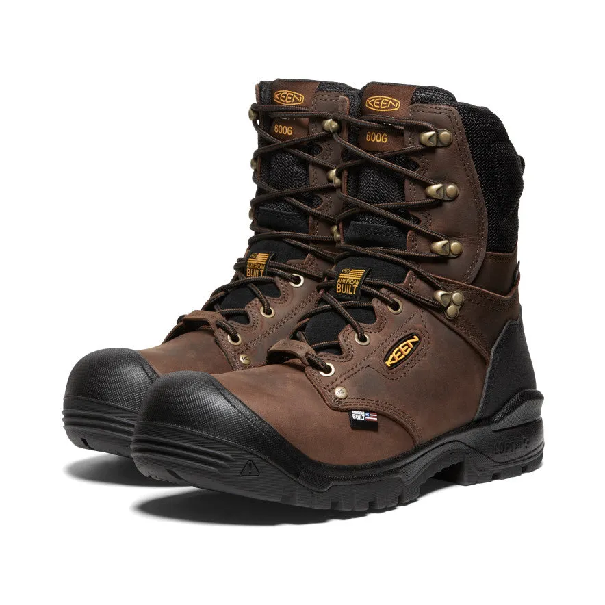 Men's Independence 8" Insulated Waterproof Boot (Carbon Toe)  |  Dark Earth/Black