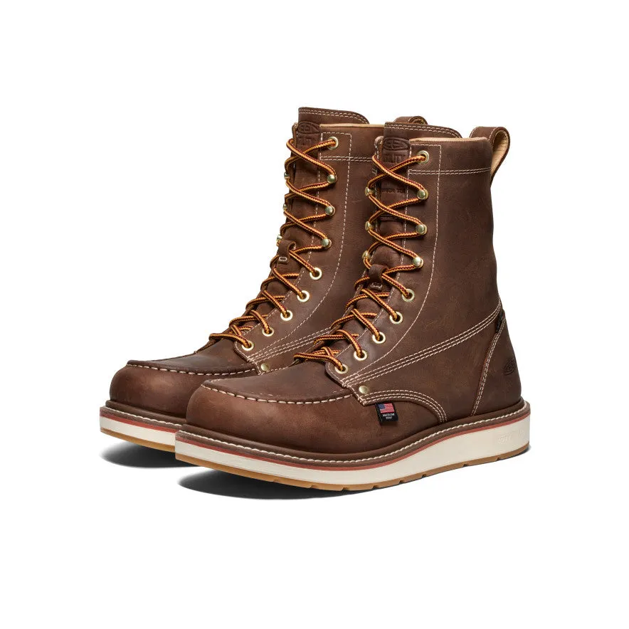 Men's Liberty 8" Waterproof Boot (Carbon Toe)  |  Leather Brown/Gum