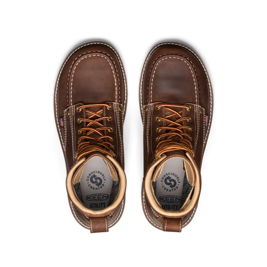 Men's Liberty 8" Waterproof Boot (Carbon Toe)  |  Leather Brown/Gum