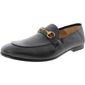 Mens Metallic Leather Loafers