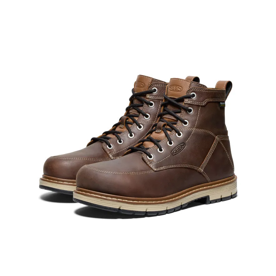 Men's San Jose 6" Waterproof 90 Heel Boot (Aluminum Toe)  |  Bison/Black