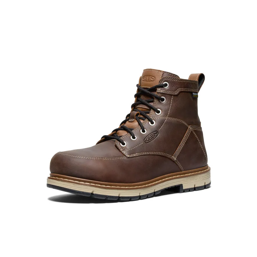 Men's San Jose 6" Waterproof 90 Heel Boot (Aluminum Toe)  |  Bison/Black