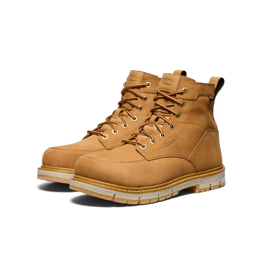 Men's San Jose 6" Waterproof 90 Heel Boot (Aluminum Toe)  |  Bistre/Gum