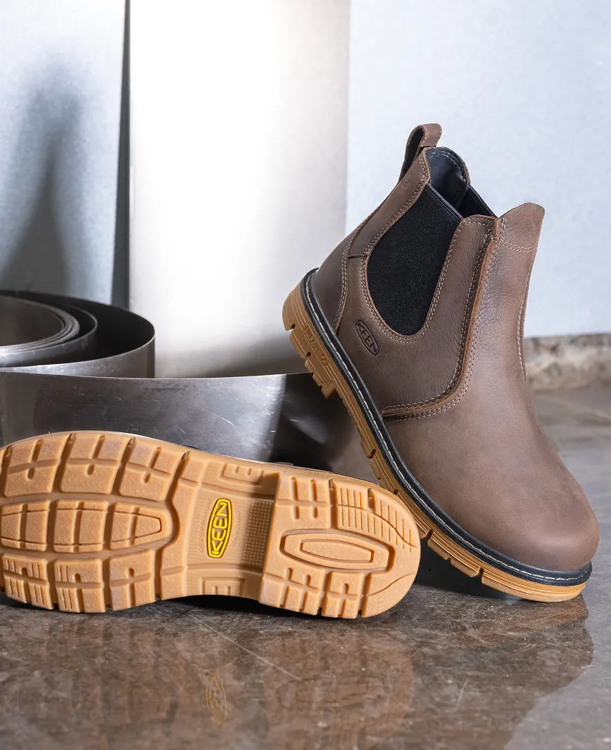 Men's San Jose Chelsea 90 Heel Boot (Aluminum Toe)  |  Cascade Brown/Gum