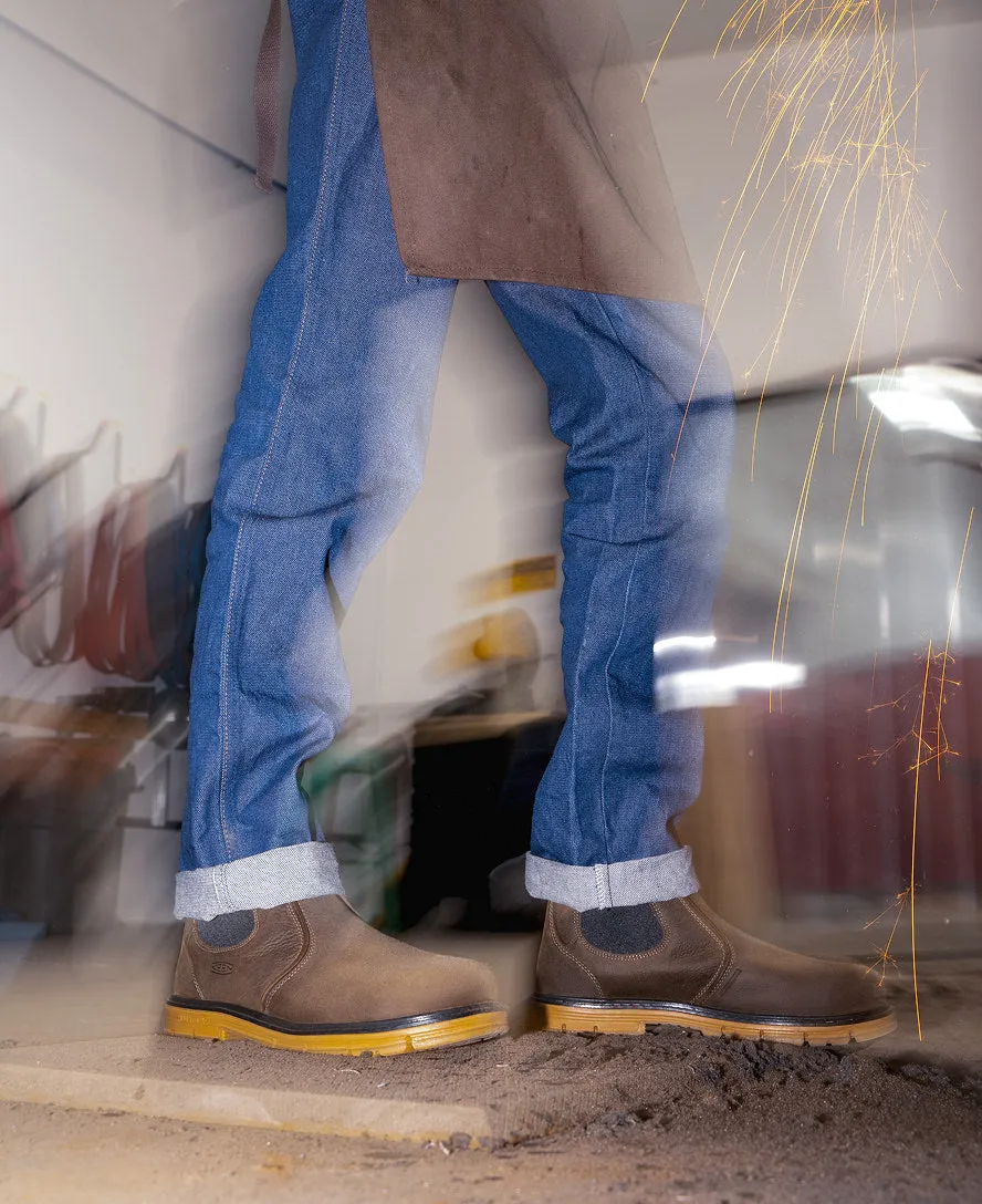 Men's San Jose Chelsea 90 Heel Boot (Aluminum Toe)  |  Cascade Brown/Gum