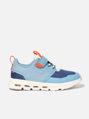 Just Dropped, Handmade Perfection Mesh Boys Cloud Play Trainers in Blue Polyester