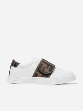 Travel Ready, Engineered To Perform Military discount Fendi Kids Leather FF Logo Trainers in White Return Customer Exclusive