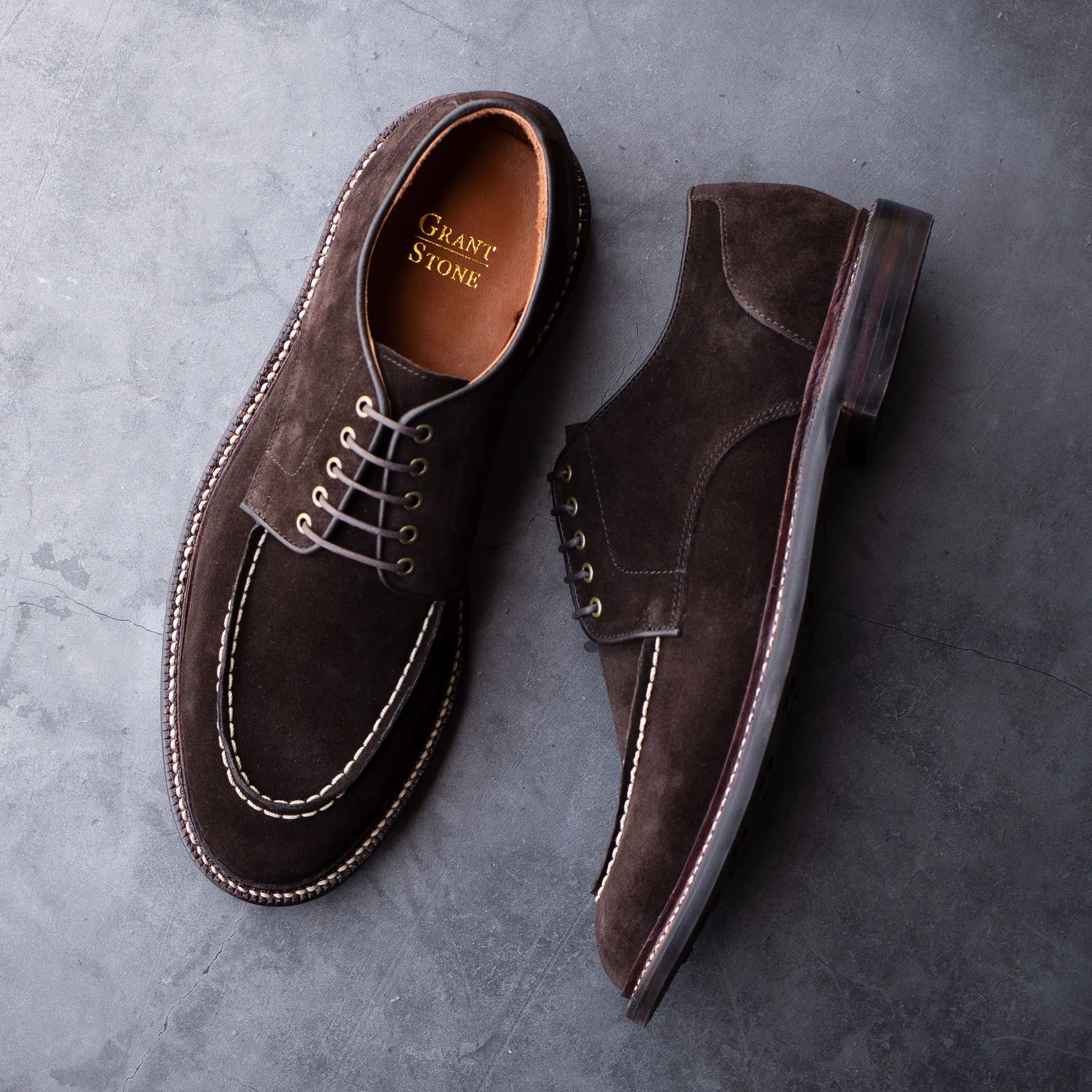 Moc Toe Derby Espresso Suede