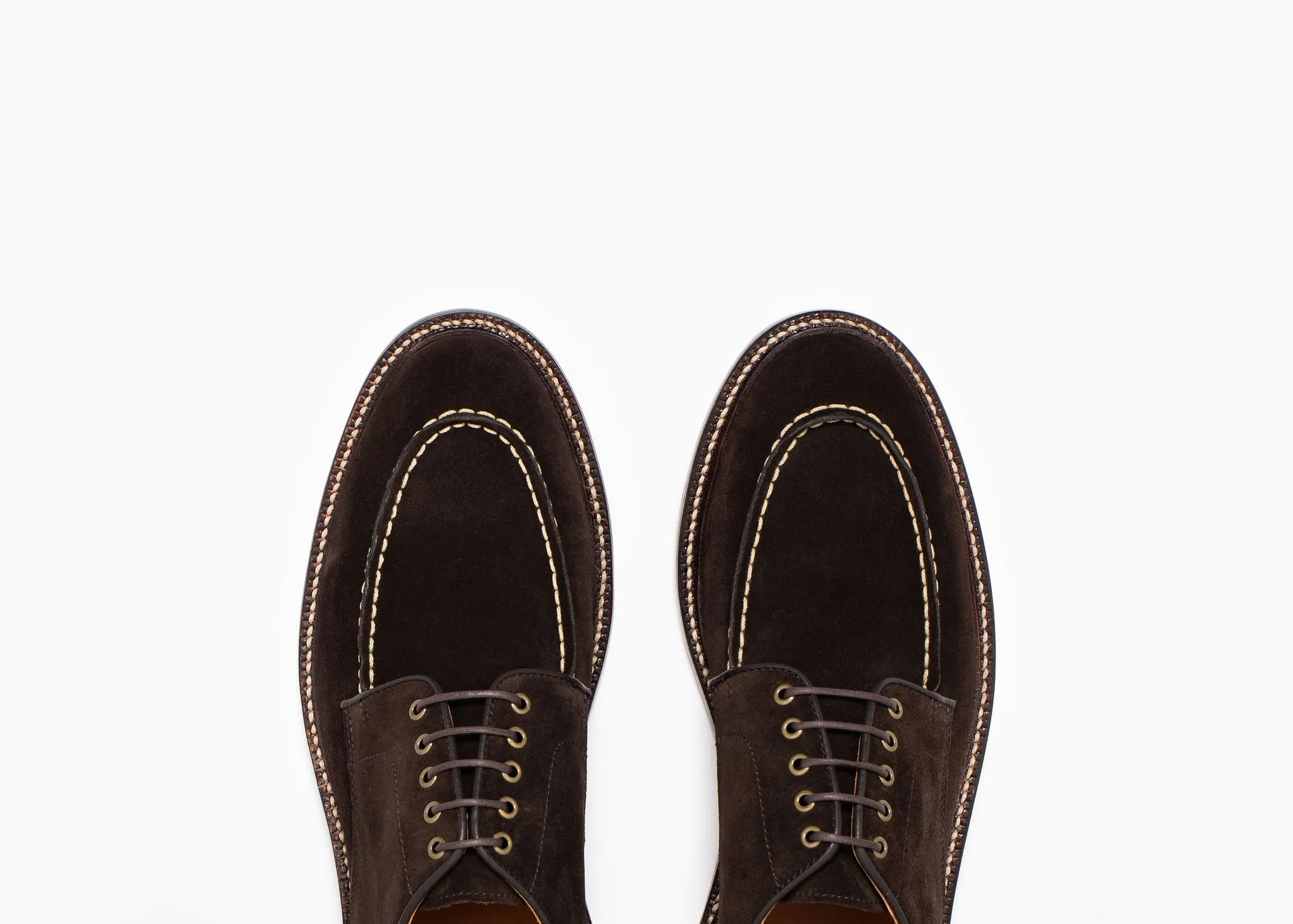 Moc Toe Derby Espresso Suede