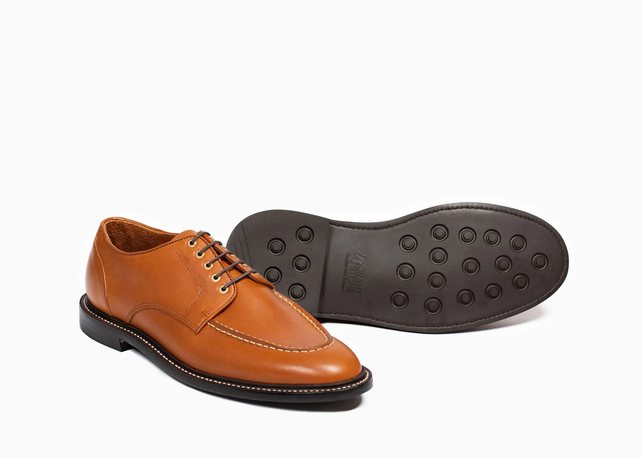 Moc Toe Derby Saddle Tan