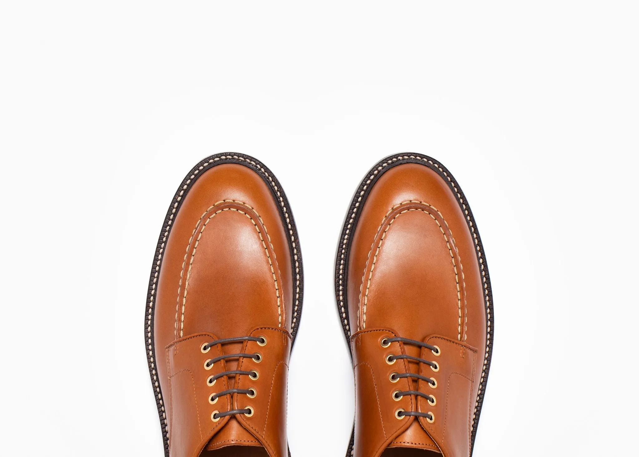 Moc Toe Derby Saddle Tan