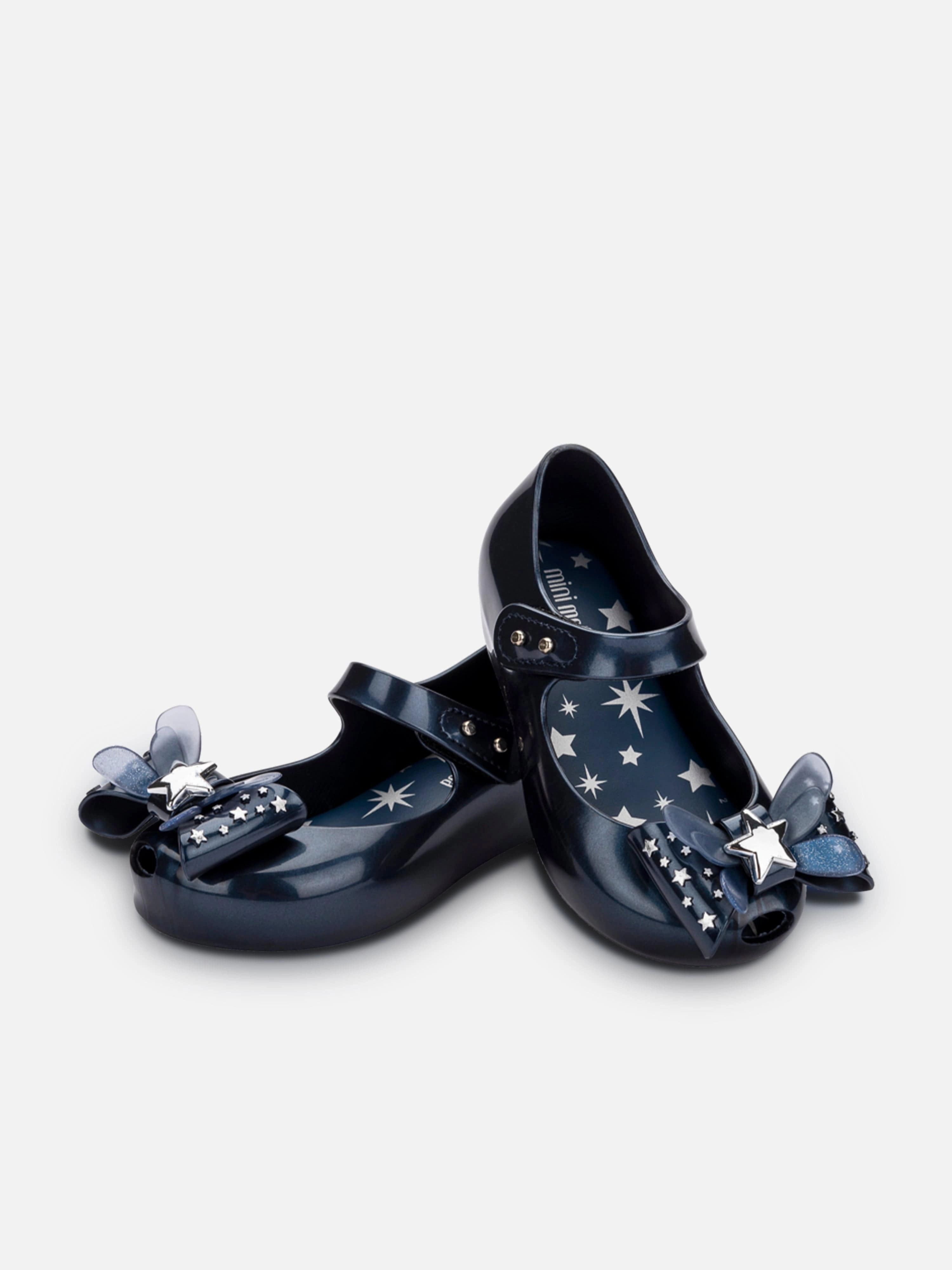 Mini Melissa Girls Ultragirl Star II Shoes in Blue Ready To Ship, Cork, Be Unique, Shop Unique