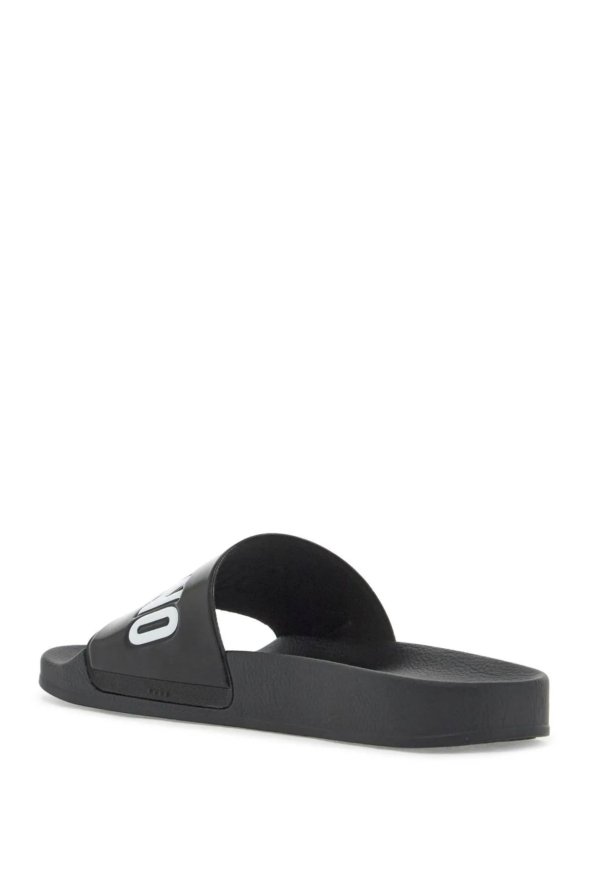 Moschino Men's Rubber Slides With Logo Branding