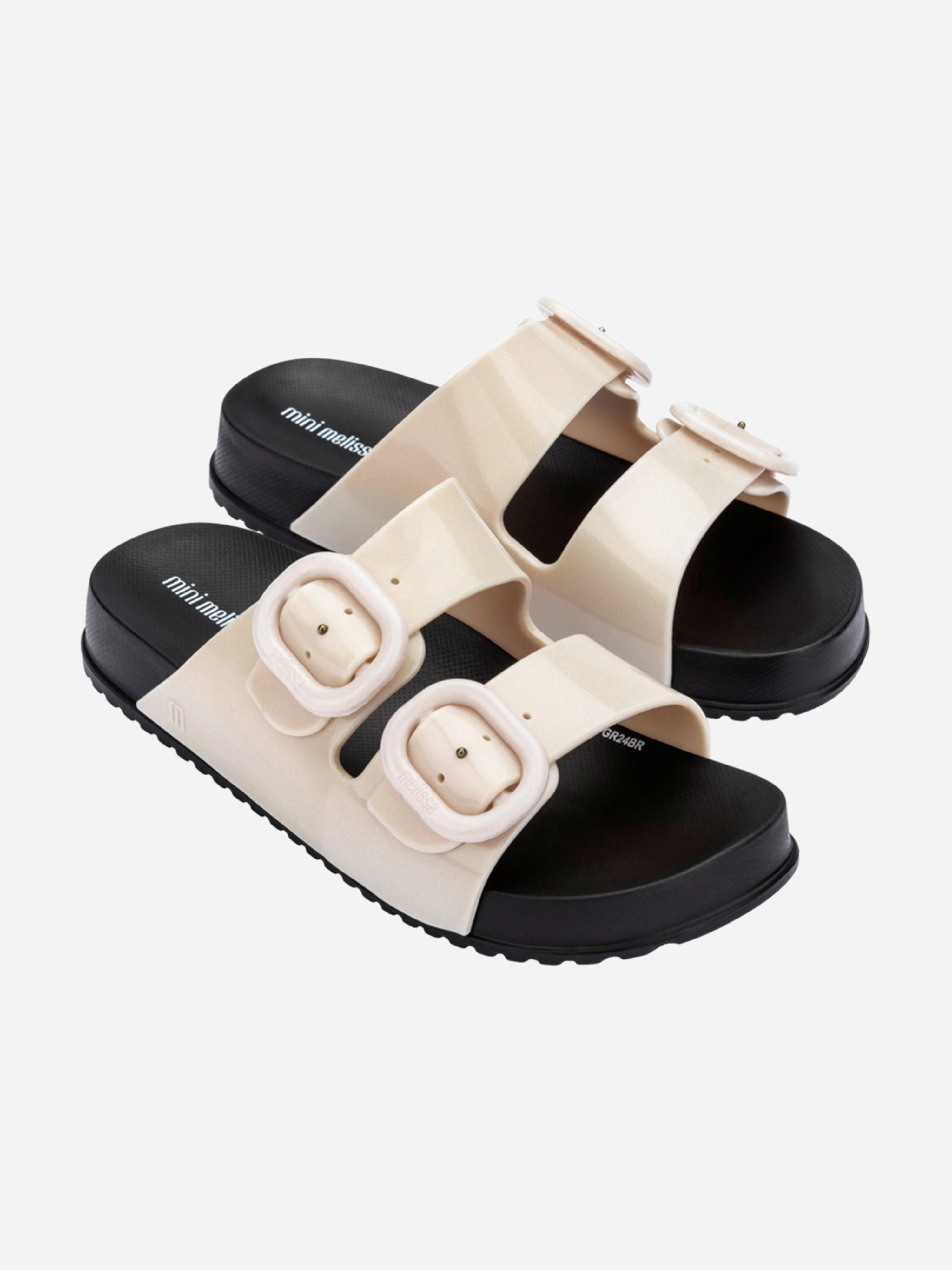 Trendy, Professional Girls Cozy Slide Sandals in Ivory