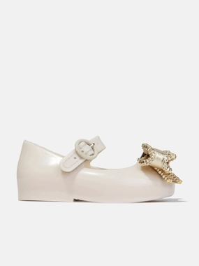Waterproof Multi-functional deal Mini Melissa Girls Mini Sweet Love Bow Jelly Ballerinas in Beige Loyal Customer Discount