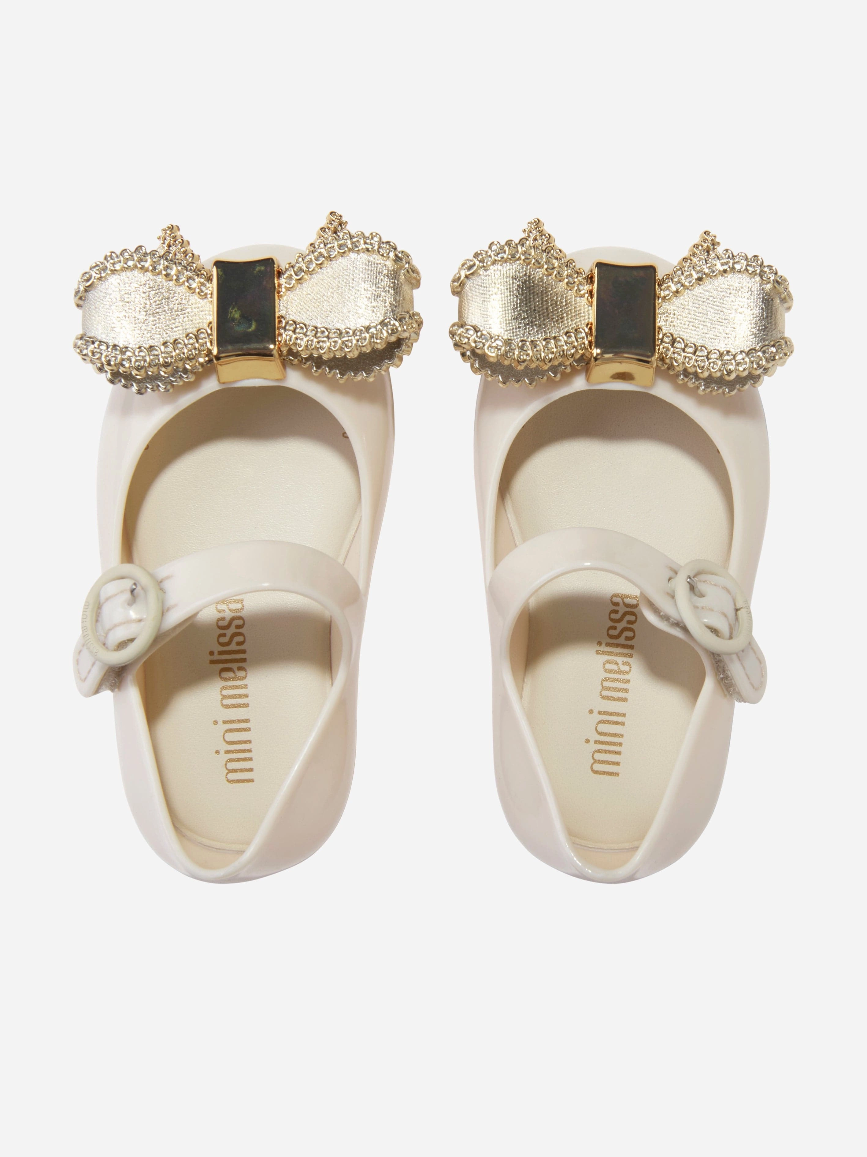 Mini Melissa Girls Mini Sweet Love Bow Jelly Ballerinas in Beige Where Comfort Meets Performance