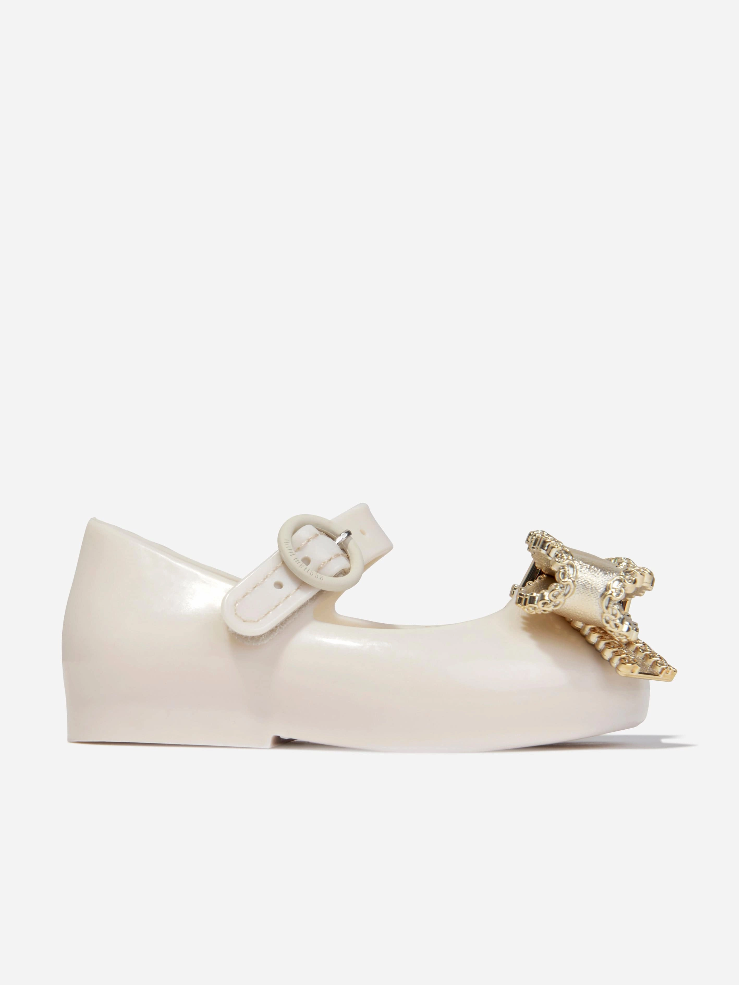 Waterproof Multi-functional deal Mini Melissa Girls Mini Sweet Love Bow Jelly Ballerinas in Beige Loyal Customer Discount
