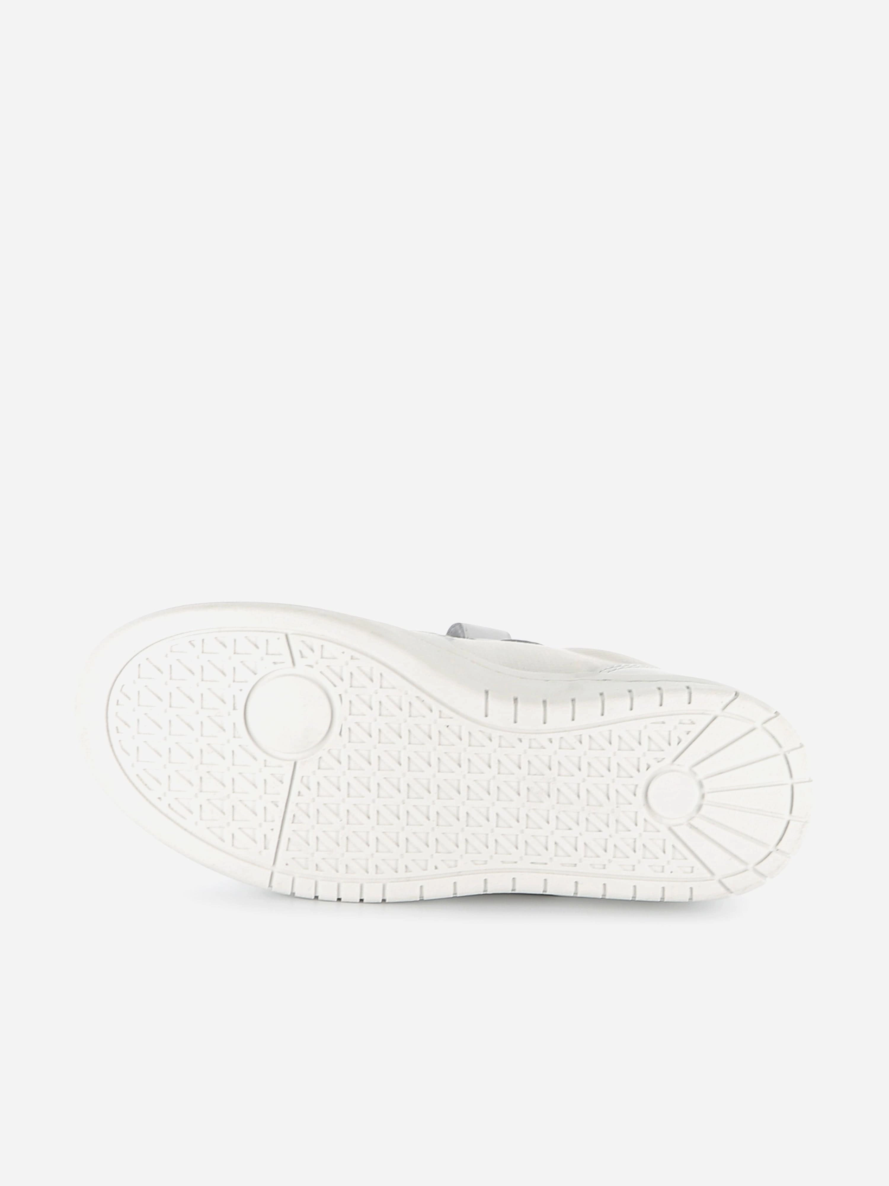 BOSS Boys Logo Trainers in White Vintage