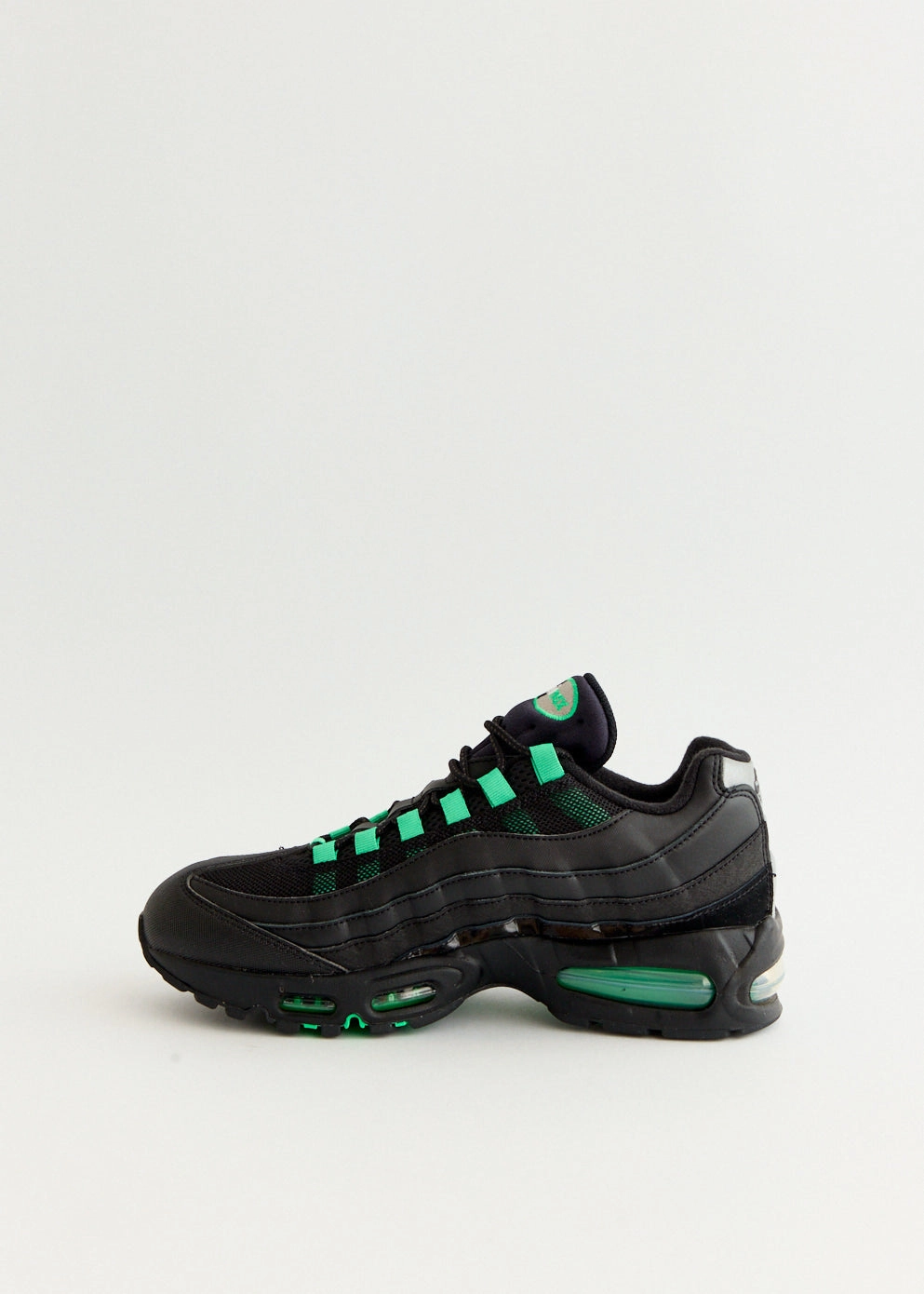 Hardware Detail Air Max 95 OG 'Black Green Shock' Sneakers Metallic Silver Clutch Purse