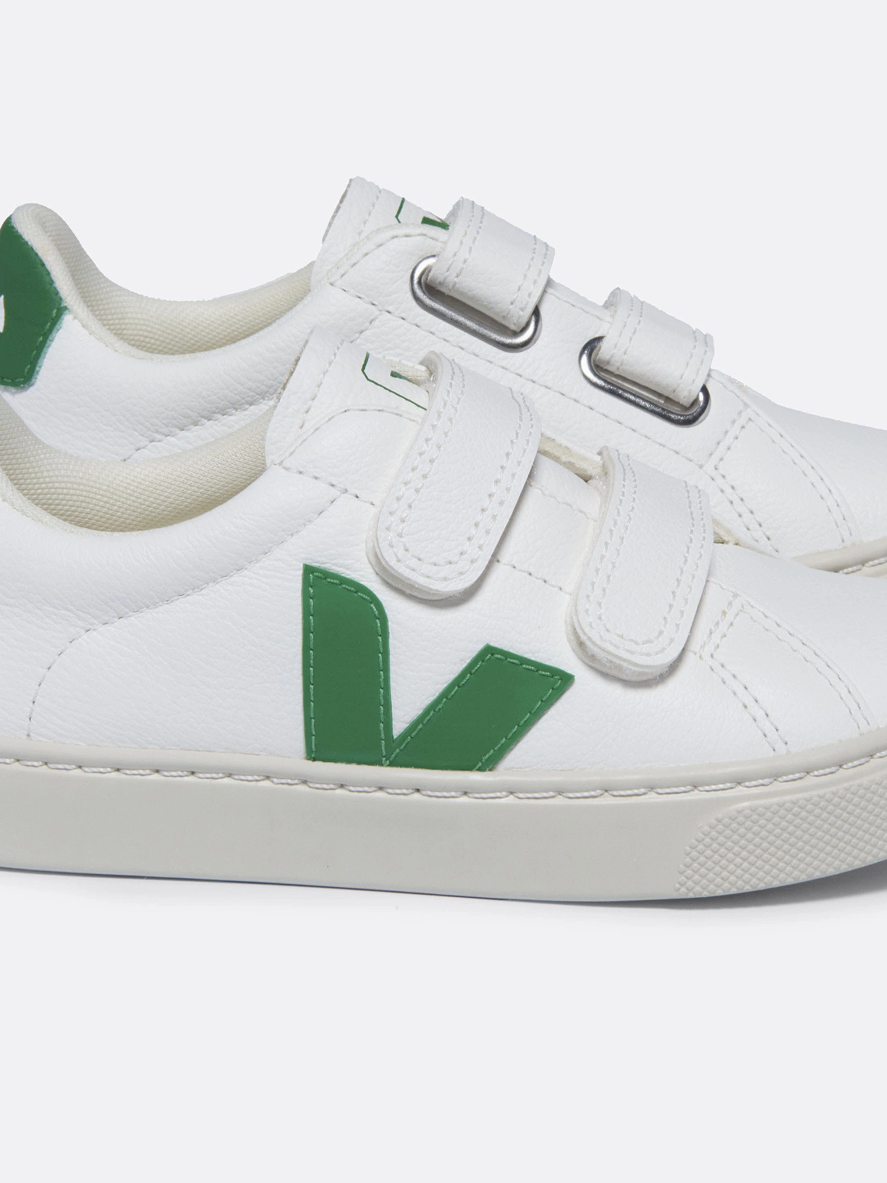Shop Exclusive Styles Veja Kids Esplar ChromeFree Leather Trainers in White Water-Resistant