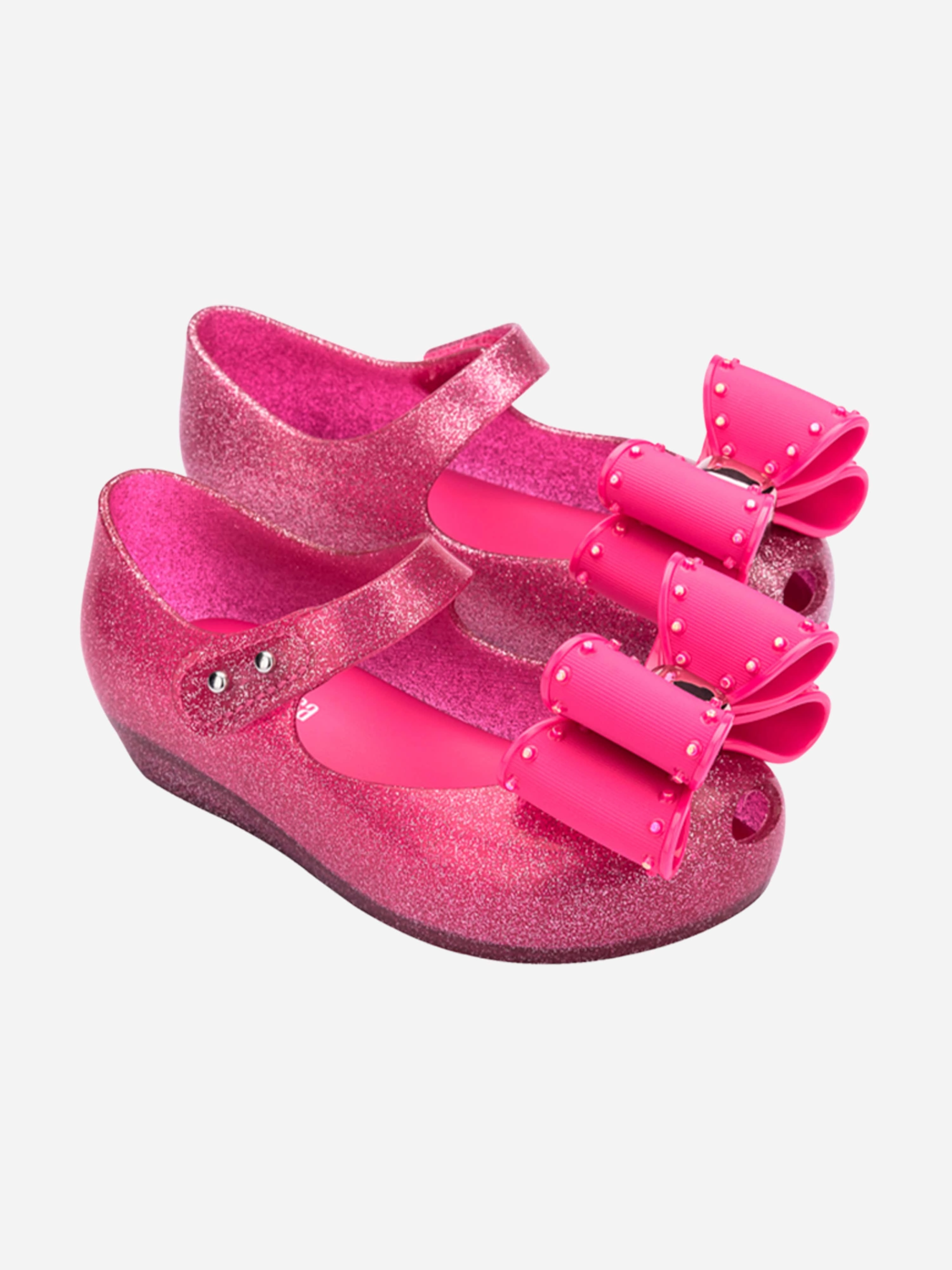 Built To Last, Soft And Breathable Girls Ultragirl Classic Bow Ballerinas in Pink
