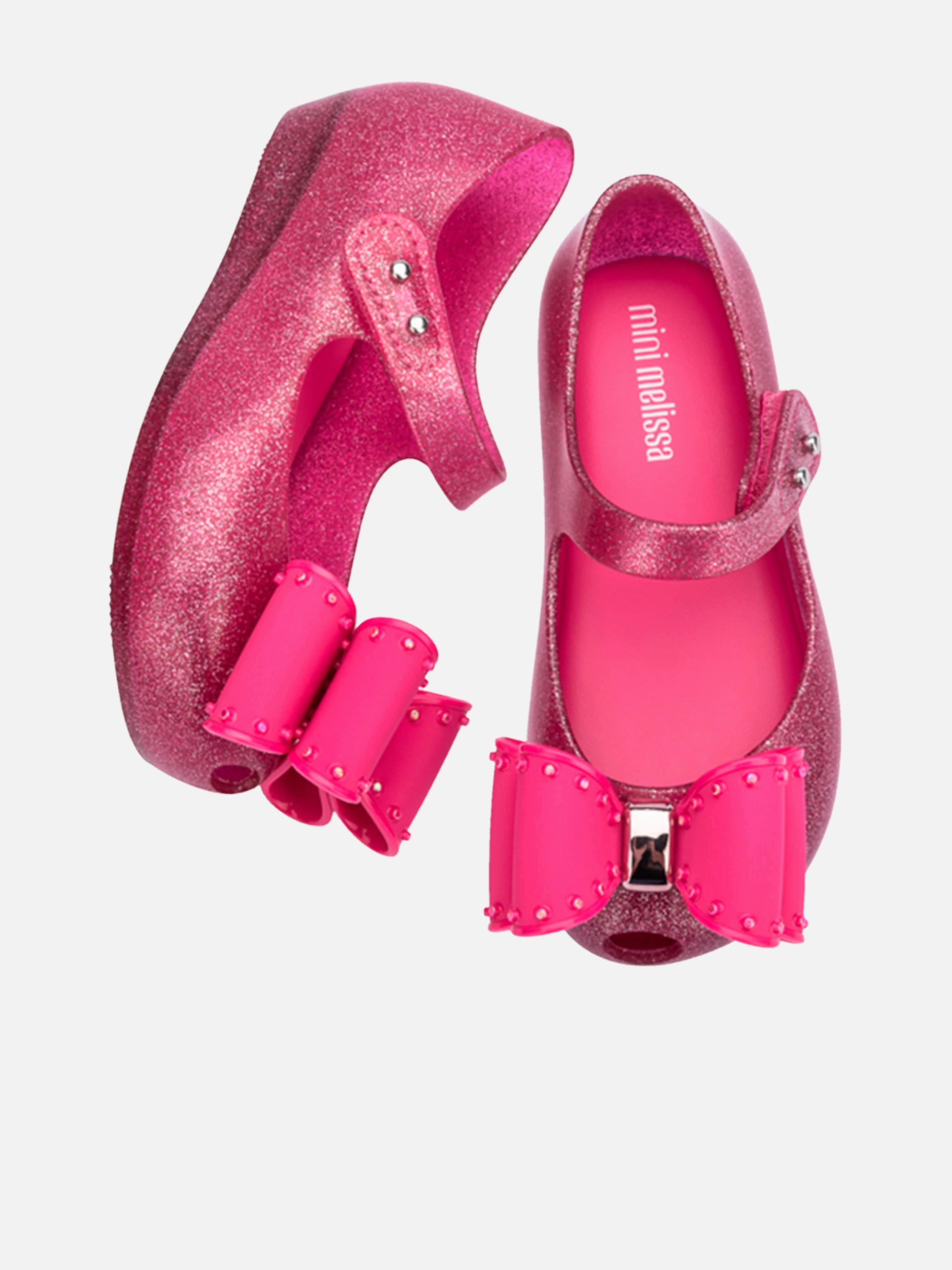 Utilitarian Girls Ultragirl Classic Bow Ballerinas in Pink