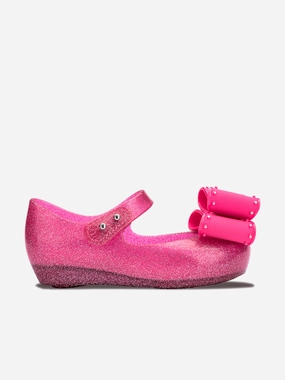 Elevate Every Day New Arrival Girls Ultragirl Classic Bow Ballerinas in Pink Step discount