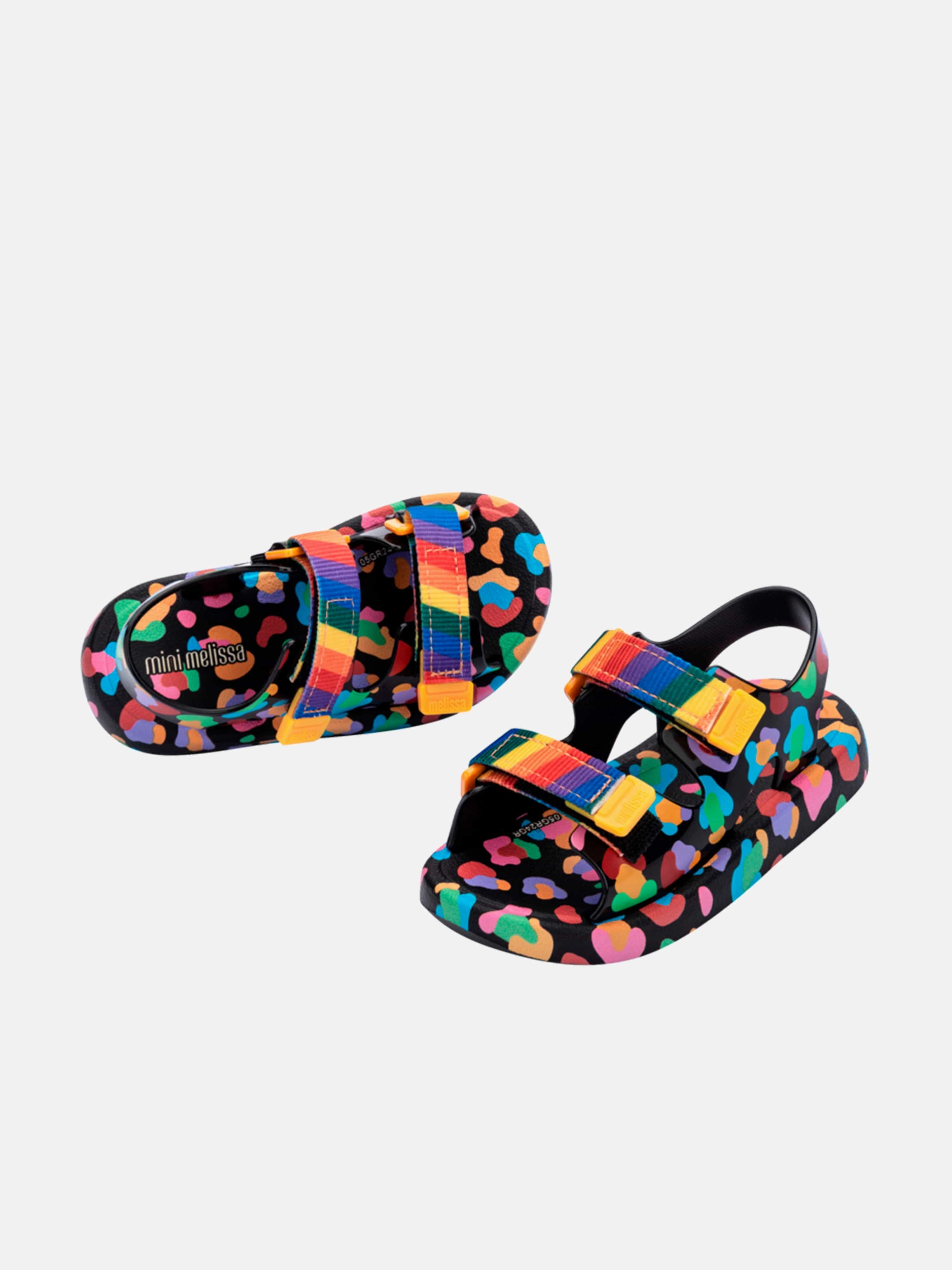 Girls Mix Sandals in Black Padded Strap