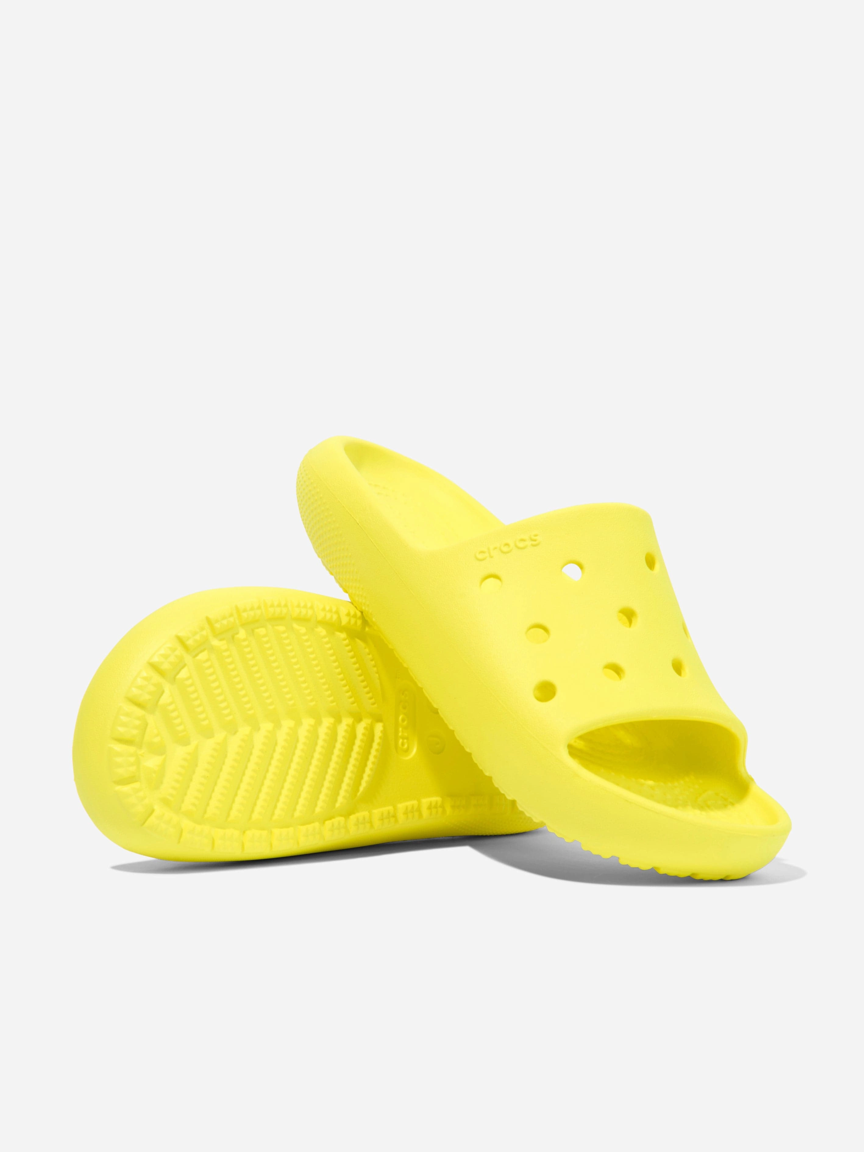 Crocs Kids Classic Slide in Yellow Engineered To Perform, Quick Access Features