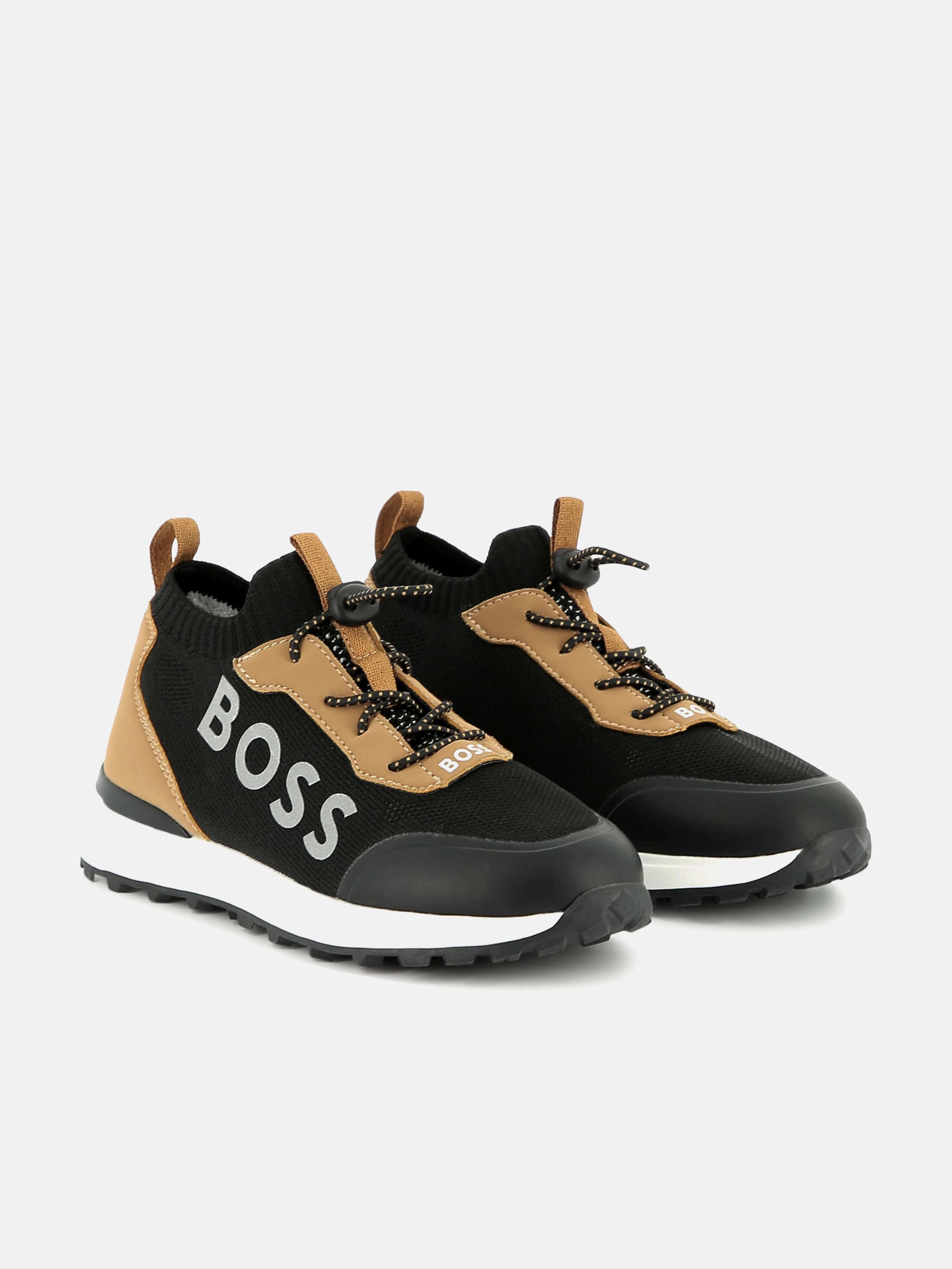 Suede Crossbody Purse BOSS Boys Logo Sock Trainers in Brown Experience The Best