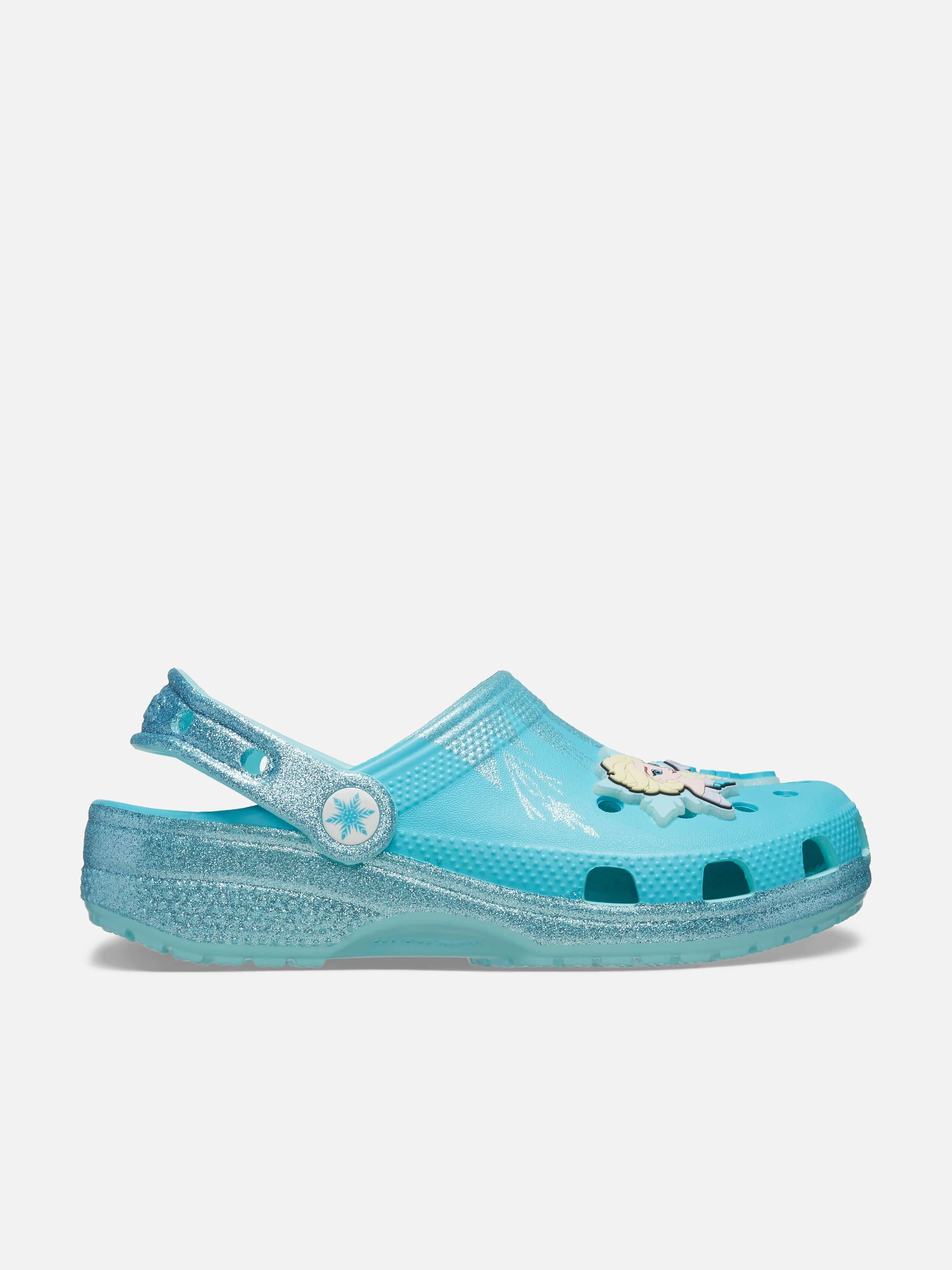 Metallic Silver Clutch Purse New Product Trial Crocs Girls Frozen Elsa Classic Clog in Blue High-spender discount
