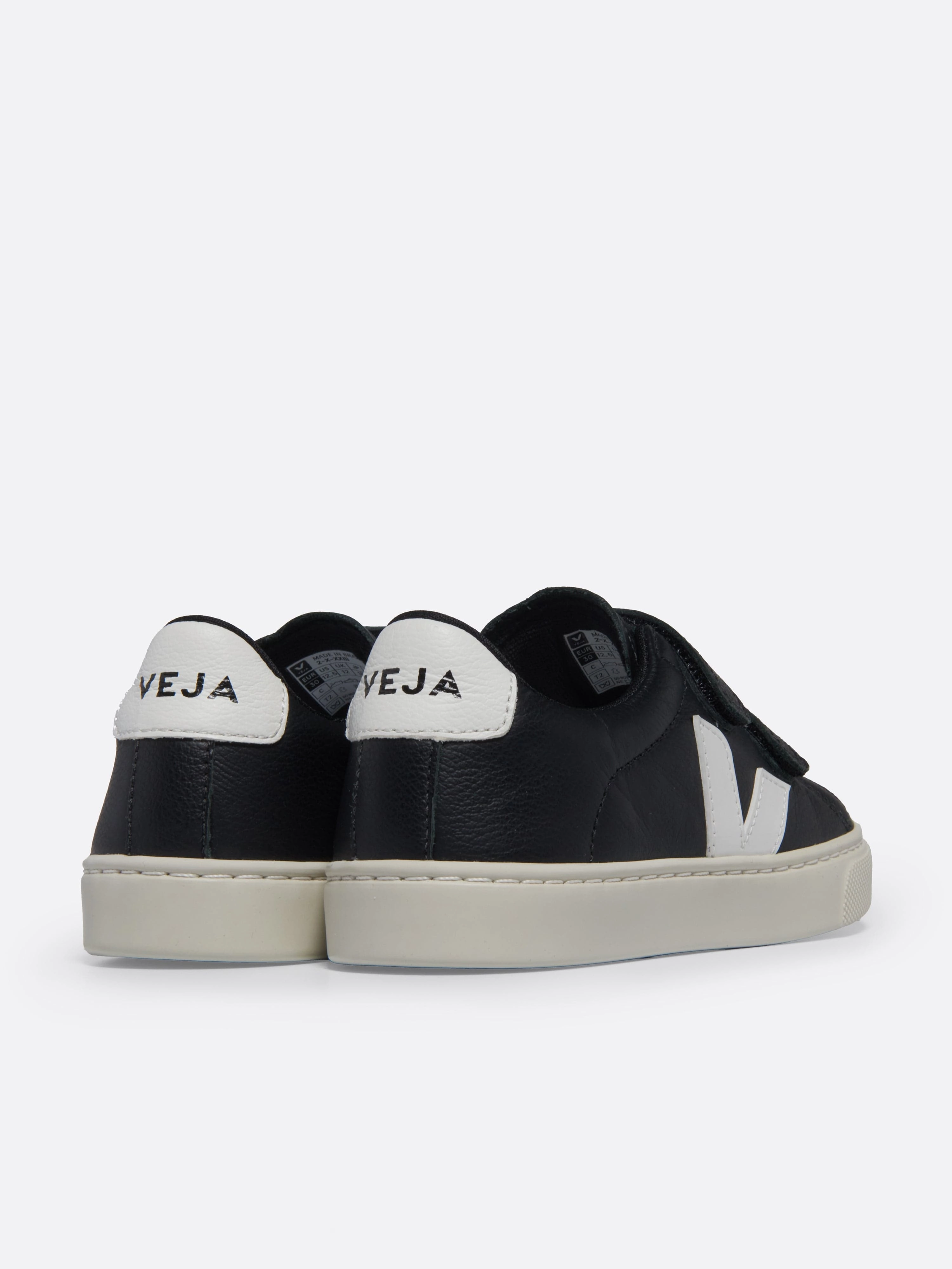 Kids Leather Esplar Trainers in Black Elegant Simplicity