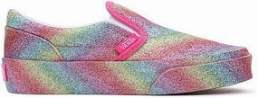 New technology deal Vans Kids Classic Slip-On Glitter Rainglow Rainbow Classic design offer Roll Handle Strap, Built For Movement, Detachable Strap