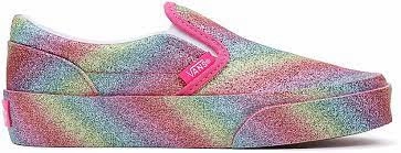 New technology deal Vans Kids Classic Slip-On Glitter Rainglow Rainbow Classic design offer Roll Handle Strap, Built For Movement, Detachable Strap