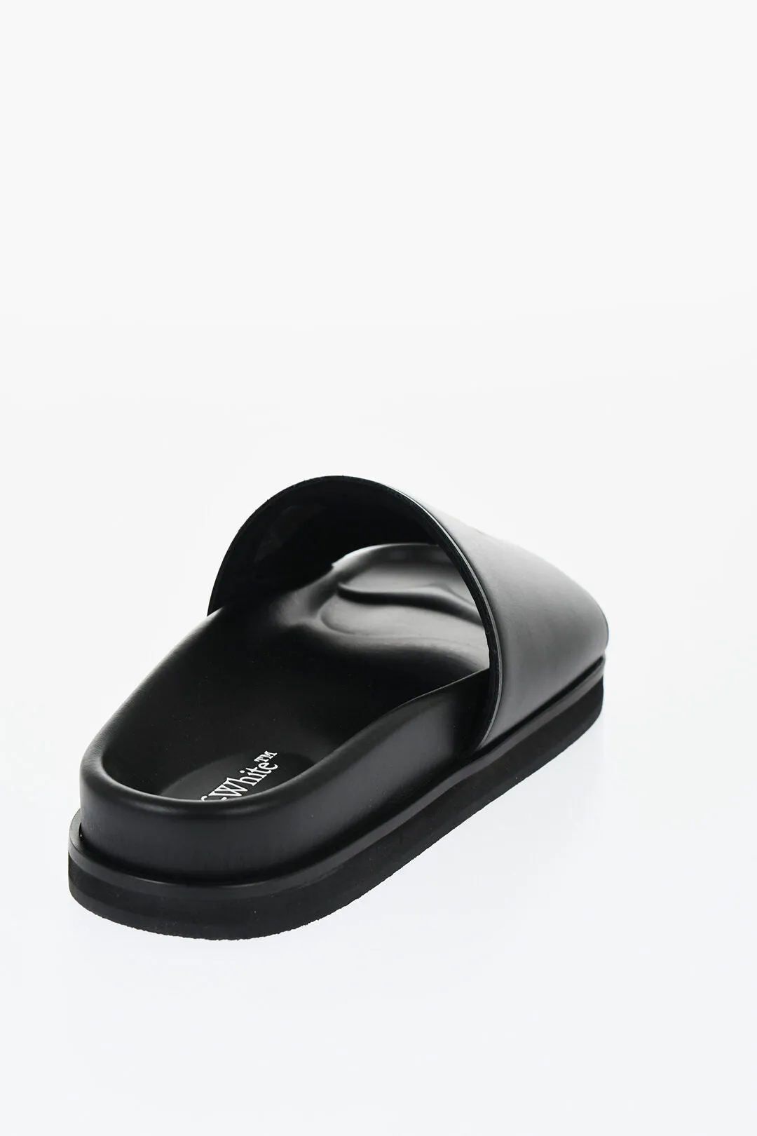 Off-White Leather Cloud Off Stamp Slides