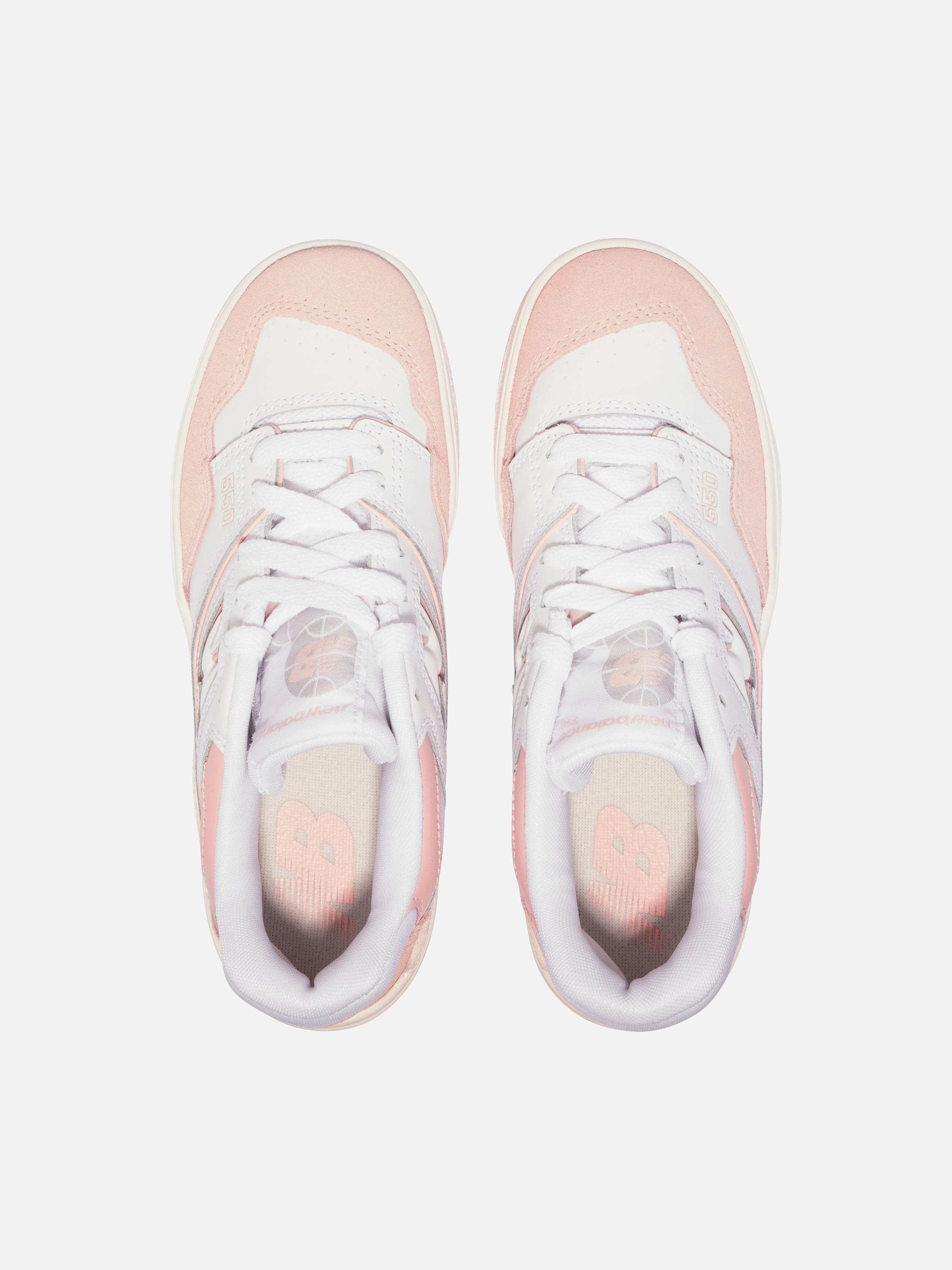 Travel-Friendly New Balance Girls 550 Logo Trainers in Pink