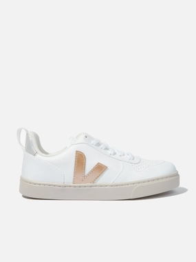 Old technology special Veja Kids V-10 Laces Trainers in White New Year discount All-In-One Design